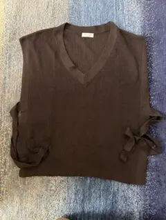 any FAM ニットベスト ブラックFサイズ