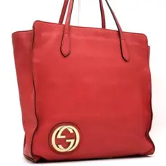 GUCCI】トートバッグ ソーホー インターロッキングG レザー ピンク