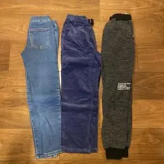 まとめ売りウエストゴム パンツ GU、Samansa Mos2他130cm