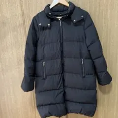 クロコダイルレディース　黒　ダウンロングコート