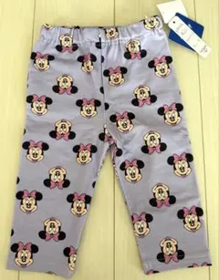 【新品・未使用】ミニーマウス プリント レギンス7分丈 100cm