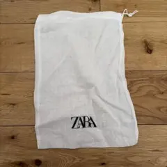 ZARA ホワイト布袋 保存袋 ショッパー ショップ袋 巾着 - メルカリ