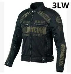 イエローコーン　バイクジャケット　ワッペン刺繍　ブラック　3L YeLLOW CORN YeLLOWCORN バイクウェア バイクジャケット