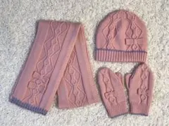 ★Cri de Joie クリドジョワ マフラー 手袋 ニット帽 3点セット
