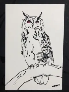 ☆ジャッキーマリーヴォーグ☆「グレートホーンオウル」ジグレー版画　5/100 ジャッキーマリーヴォーグ「グレートホーンオウルL」ジクレー版画