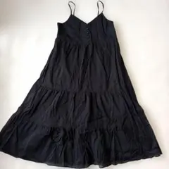 ユニクロキャミソールワンピースLサイズ黒色