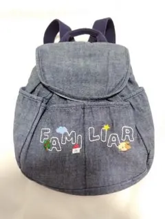 Familiar ファミリア 刺繍付きデニムリュック　ベビー用リュックのサムネイル