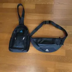 adidas スリングバッグ & WASTELAND ウエストポーチ セット