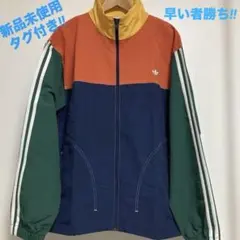 アディダス 緑紺オレンジ黄 サマーウインドトップ ナイロンジャケット Lサイズのサムネイル