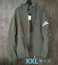 アディダス フード付きジャケット(XXLサイズ) オリーブ