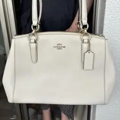 美品 コーチ 2way ショルダーバッグ レザー 白 ホワイト - メルカリ
