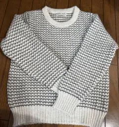 MACKIE ヘリンボーンニットセーター