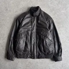 90's VINTAGE【LL】レザージャケット ボアライナー 短丈 Y2K
