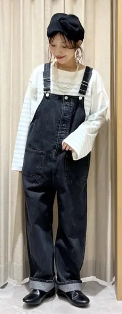 ⭐︎値下げ⭐︎ SM2 デニム/花柄アソートサロペットパンツ