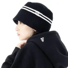 NEWERA バケットハット　バケハ　ニット　黒　ブラック