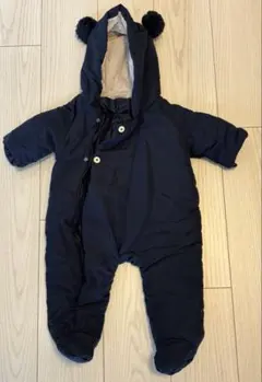 Bam様　ネイビー フード付きロンパース
