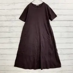 GU コットン100％ フレアワンピース S ブラック Aライン 着回し力抜群