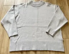 【新品】ナノユニバース　ライトグレー クルーネックニット