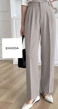 EMODA タックパンツ グレー　通勤　オフィス