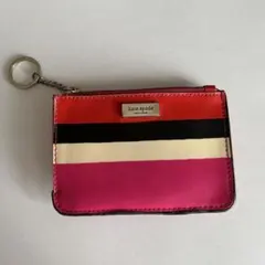 kate spade ミニウォレット　マルチカラー赤