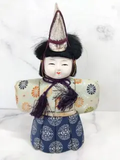 s2574 日本人形 木目込人形 烏帽子 伝統工芸品
