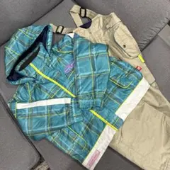 チェック柄/スキーウェアセット/120cm