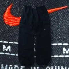 90~00s y2k NIKE ナイロンカーゴパンツ ドローコード 刺繍ロゴ 黒