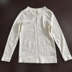 子供用✳︎リブハイネックTシャツ✳︎ホワイト✳︎120センチ
