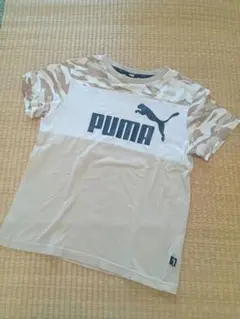 PUMA カモフラージュ袖 Tシャツ　140