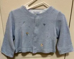 familiar 水色 刺繍 カーディガン　80サイズ