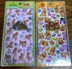 【正規品】　プチドロップステッカー　プーさん　バンビ