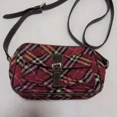 希少】BURBERRY バーバリー ツイード×レザー ショルダーバッグ - メルカリ