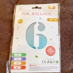 数字 風船 ナンバー バルーン【6】32インチ
