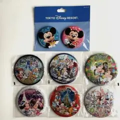 ディズニーランド　ディズニーシー　缶バッジセット