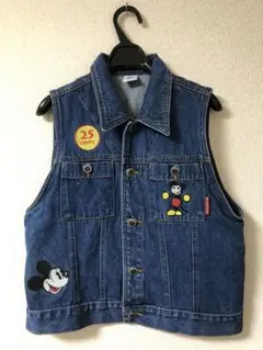 最終値下！Mickey ミッキー　デニムベスト Lサイズ