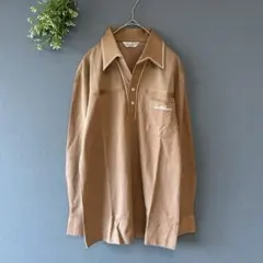 アーノルドパーマー［M］美品◎上品カジュアル◎昭和レトロ◎ロゴ刺繍ポロシャツ