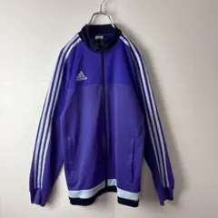 adidas トラックジャケット　ジャージ　メンズ　古着　パフォーマンスロゴ刺繍