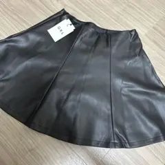 GRL フェイクレザー ミニスカート ブラック