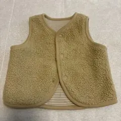 ユニクロ ベビーベスト 60cm ベージュ