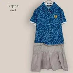 カッパkappaゴルフウェア　ワンピース　膝丈　半袖ワンピ　アニマル柄