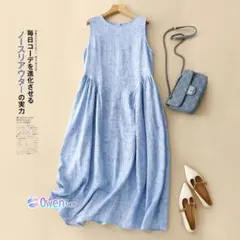 夏物コーデ ラウンドネック ノースリーブ ジャンパースカート シンプル