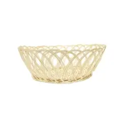 [2個セット]竹製 透かし うろこ編み 丸かご L バスケット 台所 収納