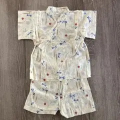 ベビー甚平 90cm トンボ柄 綿100%