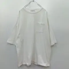 5『プラスワン』Tシャツ【L】カットソー 半袖 クルーネック ホワイト コットン