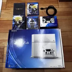 【可動品】PlayStation 4 本体 500GB ホワイト+ソフト2個