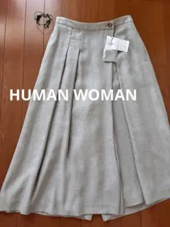 新品☆定価15180円HUMAN WOMAN キュロット　リネンライク　大きめ