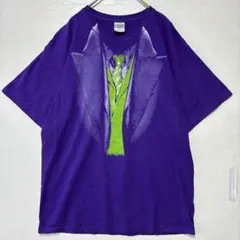 ギルダン だまし絵 半袖 Ｔシャツ L 紫 綿 映画鑑賞アメカジ ハロウィン