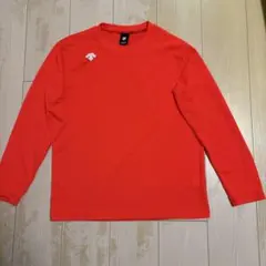 DESCENTE 長袖シャツ レッド