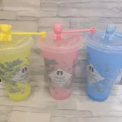 スタバ ミステリーカラーチェンジングリユーザブルカップ ベアリスタ３セット