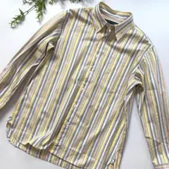 美品♡Ralph Lauren ラルフローレン シャツストライプ イエロー